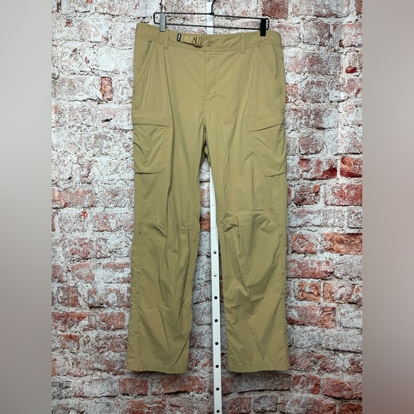 REI Co-Op Sahara Roll Up Cargo Pants Relaxed Fit Tan 36 X 32